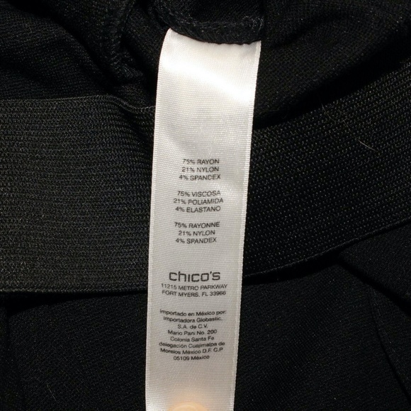 Chico's Pants Size Extra Small Black Wide Leg Sing - Picture 10 of 13